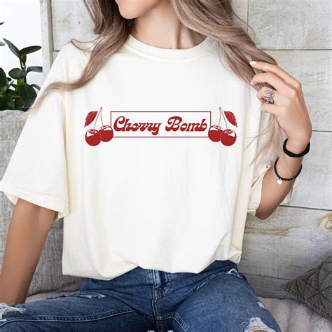 CHERRY BOMB Comfort Colors Tshirt, Cute Cherry Shirt, Cherry Bomb Shirt ...