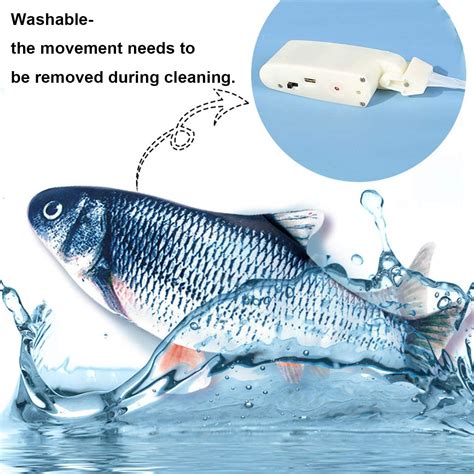 Buy HAOSHICS Electric Moving Wagging Fish Cats Toy Realistic Flopping ...