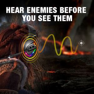 CLAW ONIKUMA K1B Wired Gaming Headset with Stereo Surround Sound, Boom ...