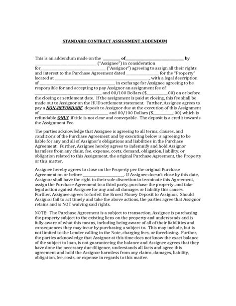 Image result for Assignment of Contract Example