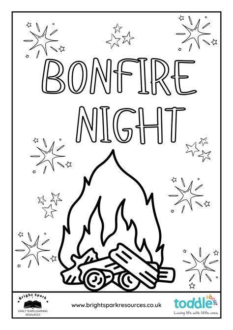 Bonfire Night Colouring Sheet