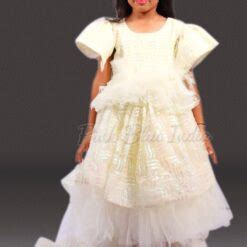 Couture Baby Girl Tail Gown - Birthday Dress for 1 - 8 Years