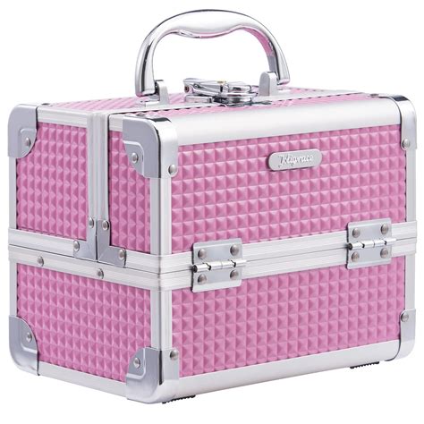 Joligrace Makeup Train Case Portable Cosmetic Box Jewelry Organizer ...