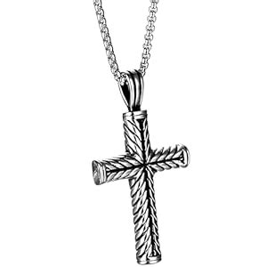 Buy M Men Style Religious Lord Jesus Christain Christ Cross Black And ...
