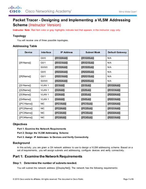 Image result for Design and Implement a VLSM Addressing Scheme