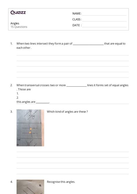 50+ Classifying Angles worksheets for 1st Class on Quizizz | Free ...