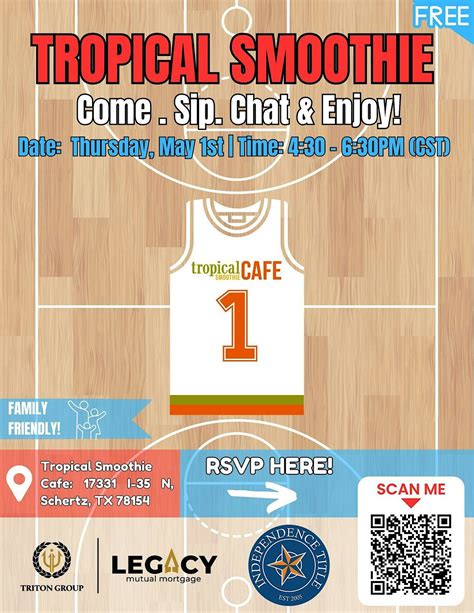 Tropical Smoothie May Happy Hour!, Tropical Smoothie Cafe, Schertz, 1 ...