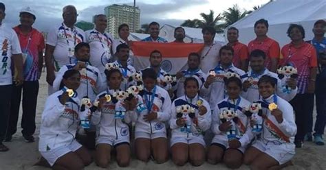 Indian women's kabaddi team wins gold medal at Asian Beach Games