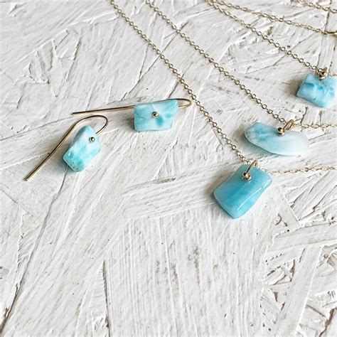 Larimar fragment earrings | treasured friends
