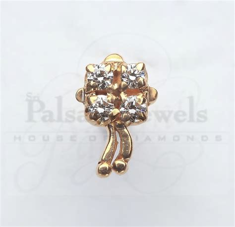 Designer Square Diamond Nose Pin – PalsaniJewels.com