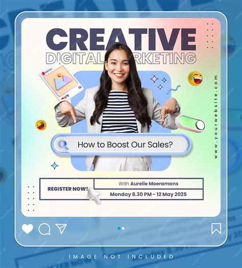 Creative concept social media instagram live for digital marketing ...