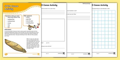 STEM Canoe Activity | Years 3 and 4 | Twinkl