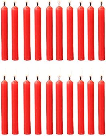 PROSPERRO LUMO by Parkash Unscented Chime Wax Candles- Red, Set of 20 ...