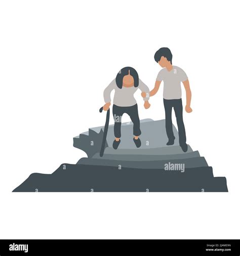 Helping others clip art vector illustration Stock Vector Image & Art ...