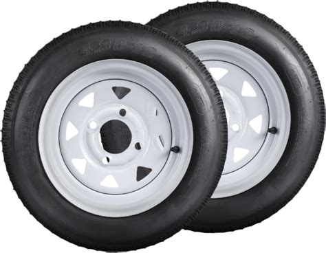 Amazon.com: eCustomrim 2-Pack Trailer Tire Rim Assembly 4.80-12 480-12 ...