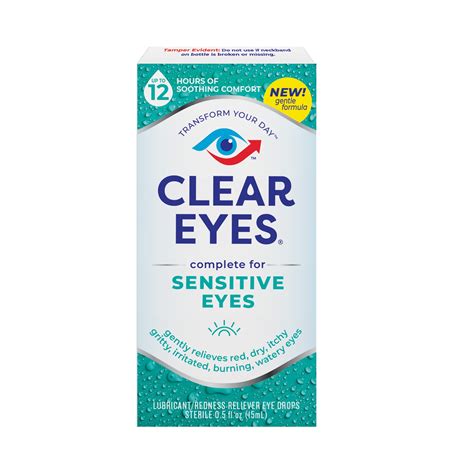 Clear Eyes Sensitive Eye drops 0.5oz - Walmart.com