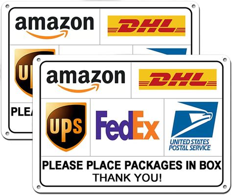 Amazon.com: AlfaView 2 Pack Package Delivery Sign, Please Place ...
