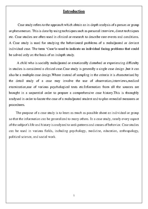 Case Study on the topic Learning Disability - Introduction Case study ...