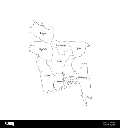 Bangladesh political map of administrative divisions - divisions ...