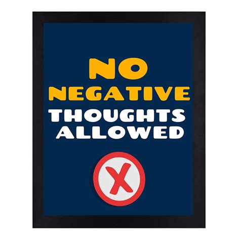 Interio Crafts No Negative Thoughts Allowed Motivational Wall Decor ...