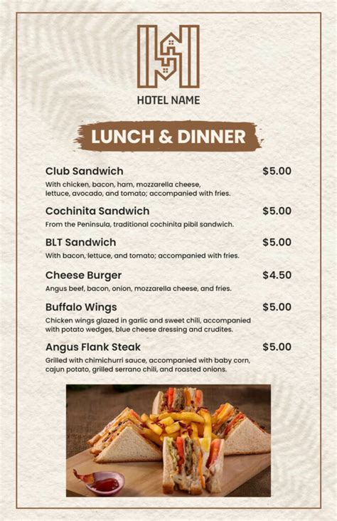 Image result for Service Menu Chart