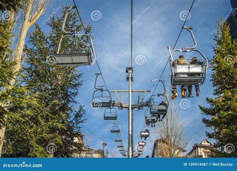 Sierra Nevada Ski Station, Ski Lift Editorial Photography - Image of ...
