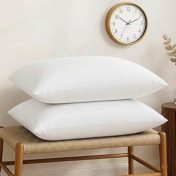 Microfiber Pillows Set of 2 Height Adjustable with Stripes for Sleeping ...
