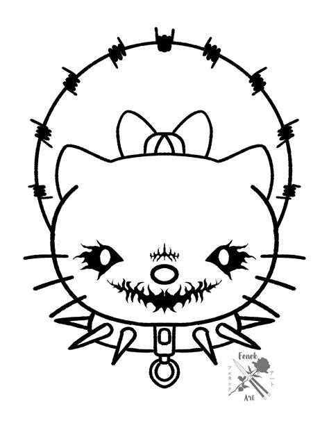 Hello Kitty Zombie Drawing