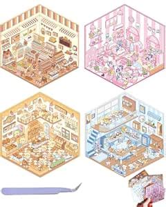 NHCDFA Synthetic 4 PCS 3D Metal Peel and Stick Stickers for Kids Party ...