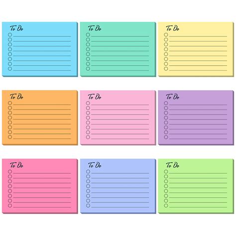 Buy to Do List Sticky Notes Assorted Colors Lined Sticky Notes Self ...