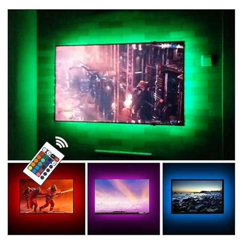 USB TV Backlight RGB LED Neon Accent Lights Strips for 32 to 43 inch ...