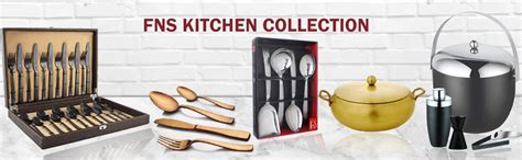 FnS RAGA Gold Plated Stainless Steel Cutlery Set 18 Pieces, 6 Dinner ...