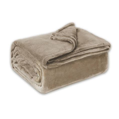 REGAL ESTATE, Super Soft Velvet Plush King Size Blanket, 102"x90", Tan ...