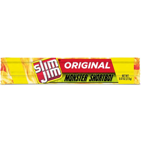 Slim Jim Monster Shortboi Smoked Meat Sticks, Original Flavor, 6g ...