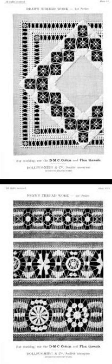 Drawn Thread Work Patterns 的图像结果