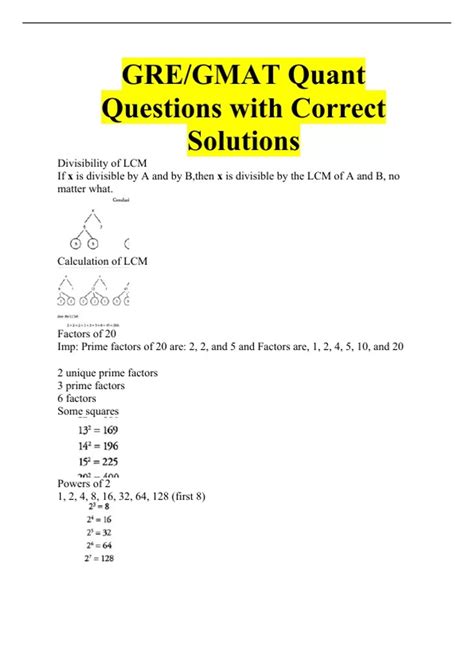 GRE/GMAT Quant Questions with Correct Solutions - GRE/GMAT Quant ...