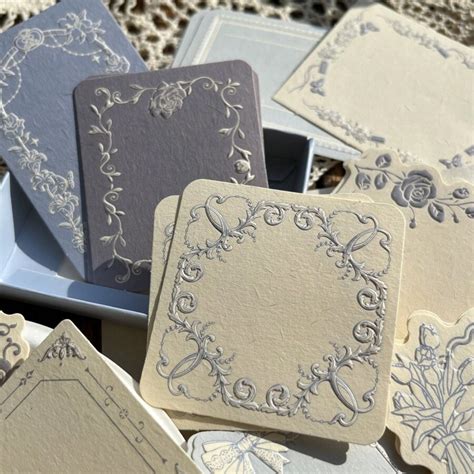 30 Sheets Retro Relief Letterpress Specialty Paper Thick Notepad Paper ...