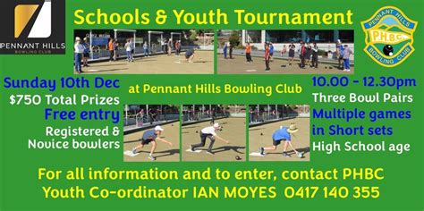 PENNANT HILLS SCHOOLS & YOUTH TOURNAMENT, Pennant Hills Bowling Club ...