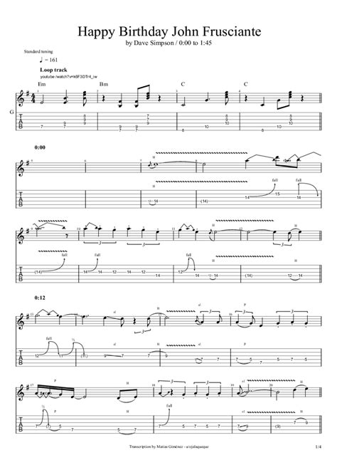Happy Birthday Guitar Tab Chords Traditional Happy Birthday Guitar