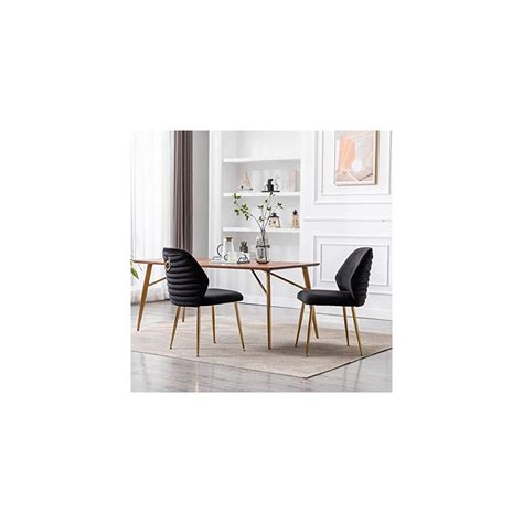 Buy ZHENGHAO Black Dining Chairs Set of 2, Mid Century Modern Dining ...