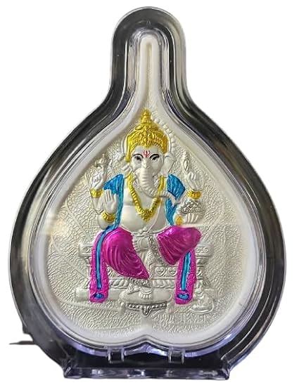 ULTRABYTES Traditional Silver Plated Ganpati Bappa Pan Stand Silver ...