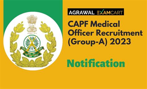 CAPF Medical Officer Recruitment 2023 | Admit Card – Examcart