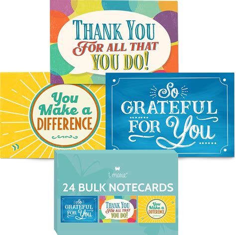 T MARIE 24 Appreciation Cards with Envelopes - Team Gifts, India | Ubuy