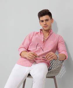 U TURN Men Checkered Casual Pink Shirt - Buy U TURN Men Checkered ...