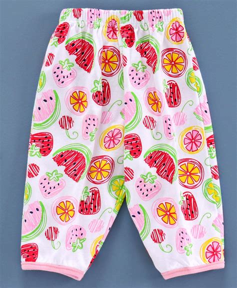 100% Cotton Sinker Full Sleeves Night Suit Watermelon Fruit Print ...