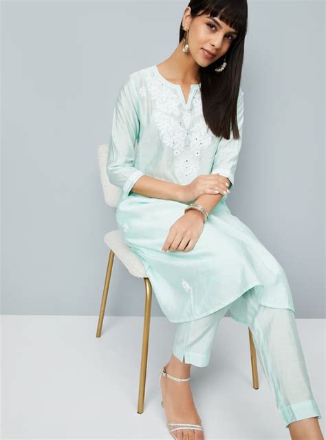 Buy Women Embroidered Straight Kurta Set Online at just Rs. 1499.0 ...