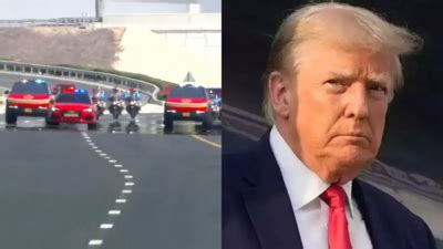 Elon Musk 'gushes' as Donald Trump's motorcade is escorted to Amiri ...
