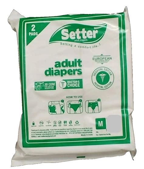 SETTER taped Adult Diaper with enhanced overnight protection - Medium ...