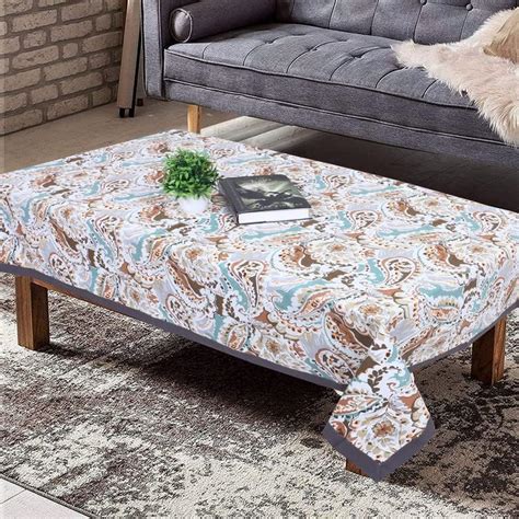 Buy Texstylers Maroon Paisley Cotton 4 Seater Rectangular 40x60 Inches ...