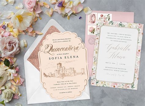 Quince Invitations Fonts Quinceanera Party Invitations | Minted